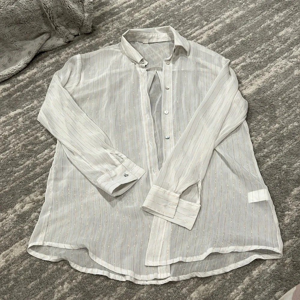Sheer button down - Picture 1 of 2